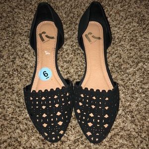 Black Velvet Flats